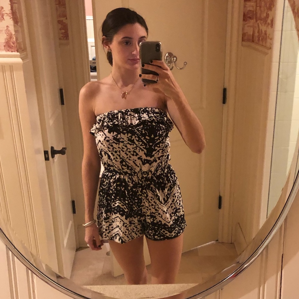 Black and white romper